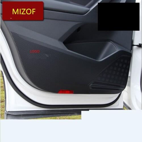 Carbon Fibre Interior Doors Panel Anti-Kick Protective Sticker For Tiguan Sharan T-ROC Touran CAB276