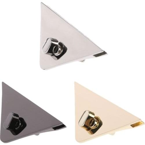 DIY Triangle Shape Clasp Turn Lock Twist Locks for Handbag Shoulder Crossbody Bag Purse