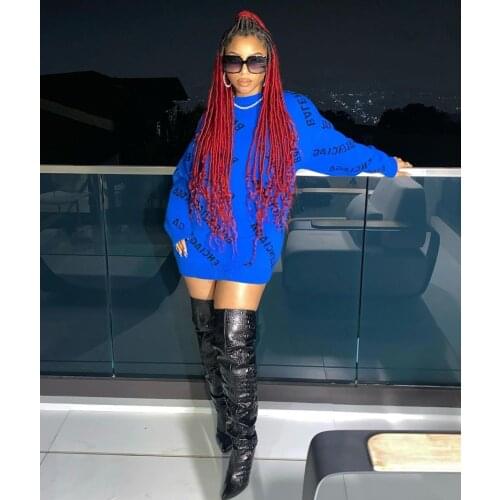 VAZN 2021 Autumn Plus Size High-end Office Lady Sexy X-Long Style High Waist Free Vintage Full Sleeve Women Slim Tees