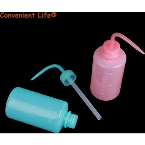 1pcs Wash Clean Clear Pink Plastic Green Soap Lab Wash Squeeze Diffuser Bottle 250ml