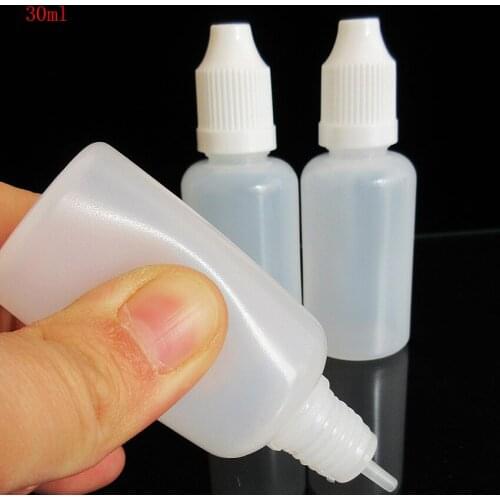 100PCS 1OZ Plastic Eye Drops Bottle,Empty Bottle Use to Store and dispense for E Liquid,Dye Oil,Tattoo Ink,Dropper Bottle 30ml