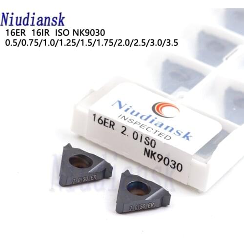 16ER 16IR 0.5 1.0 1.5 2.0 2.5 3.0 3.5 ISO NK9030 Thread Turning Tool Carbide Insert CNC Turning Insert Slotting Thread Tool