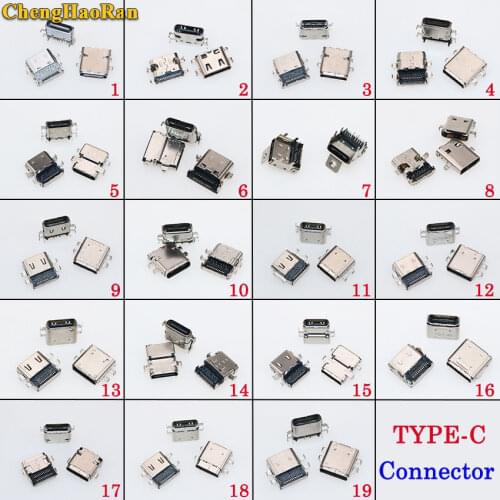 ChengHaoRan 19 models data interface micro 3.1 usb DIY Type-C USB 3.1 Type C mother Socket Connector Charge Dock port Plug