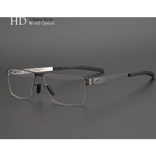 2021 Germany Berlin Retro Square Eyeglasses Mens and Womens Prescription Lens Myopia Glasses Frame Ultralight Titanium Eyewear