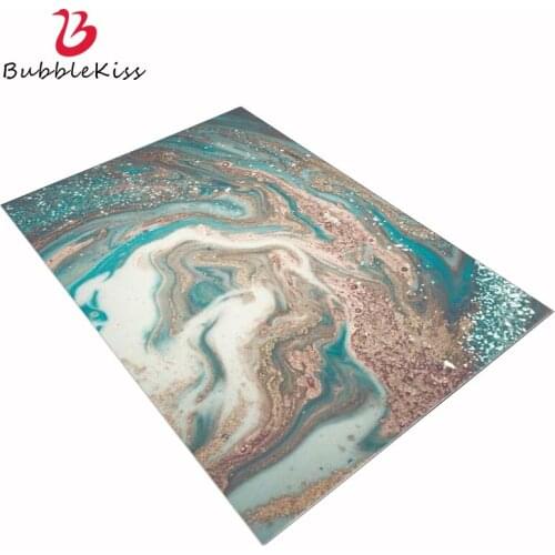 Bubble Kiss Carpet Bedroom Fashion Modern Abstract Carpet Living Room Marble Blue White Gold Bedroom Rug Living Room Kitchen Mat
