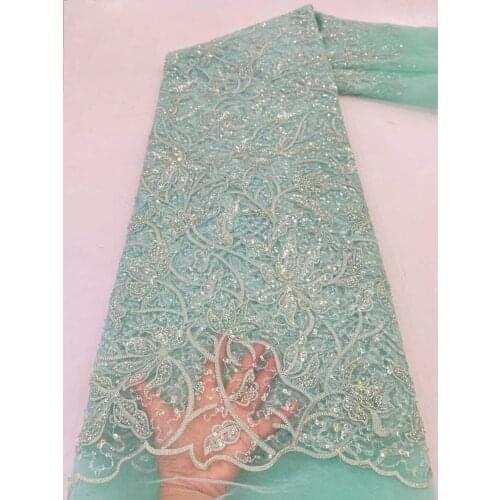 African sequins Lace J-2188822 Fabric High Quality French Tulle Lace Fabric Nigerian Laces Guipure Embroidery Fabric