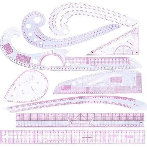 Promotion! 9Pcs Sewing French Curve Ruler Measure Dressmaking Tailor Drawing Template Craft Tool Set