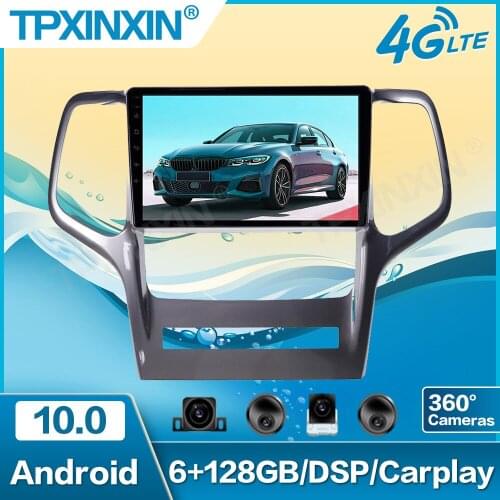DSP IPS Android 10 For Jeep Grand Cherokee WK2 2008-2013 Car Video Player Radio Multimedia GPS Navigation BT