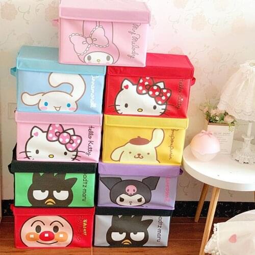 39*29Cm Oversized Sanrio Folding Storage Box Jewelry Box Non-Woven Fabric Kawaii Mymelody Anime Cartoon Underwear Organizer
