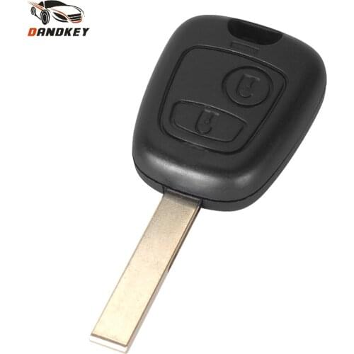 Dandkey 2 Buttons Replacement Car Key Case Shell Blank with Groove For Citroen C2 C3 C4 C6 Free Shipping key shell