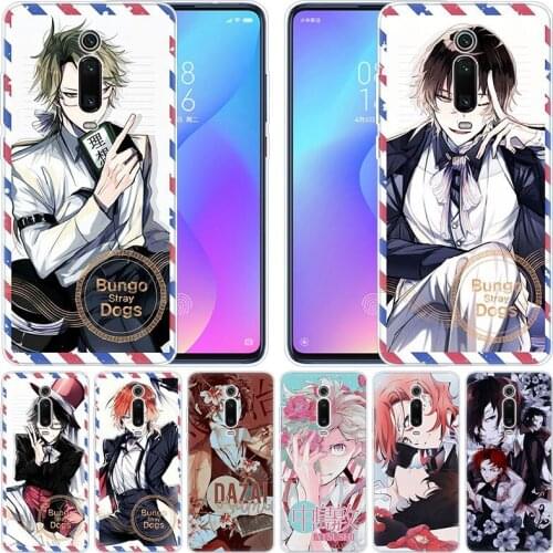Luxury Silicone Case Bungou Stray Dogs Anime for Xiaomi Pocophone F1 Mi 9T Pro CC9 CC9E 9 9SE 8 A3 A2 Lite A1 5X 6X Mix3 Play