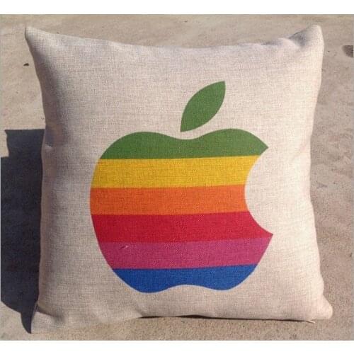 Colorful apple pillow cover decorative linen pillow case decoative household cushion