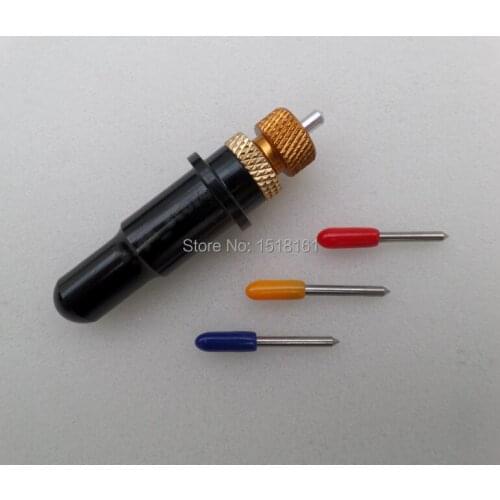 1pc Roland Black Blade Holder +15 pcs 45 / 60 / 30 Degree Liyu GCC Cutter Plotter Cutting Blades