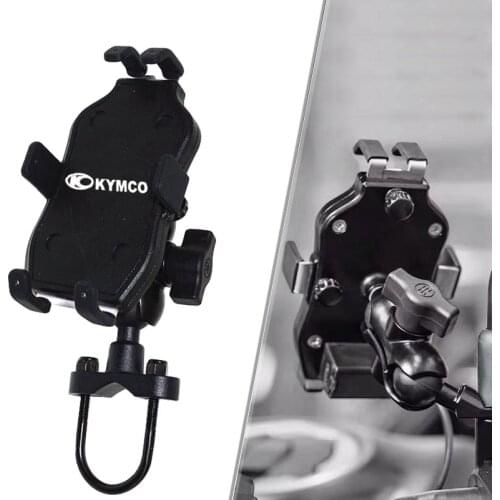 For KYMCO DOWNTOWN NIKITA GDINK KXCT PeoPle S Racing S G150 Motorcycle handlebar Mirror Mobile Phone Holder GPS stand bracket
