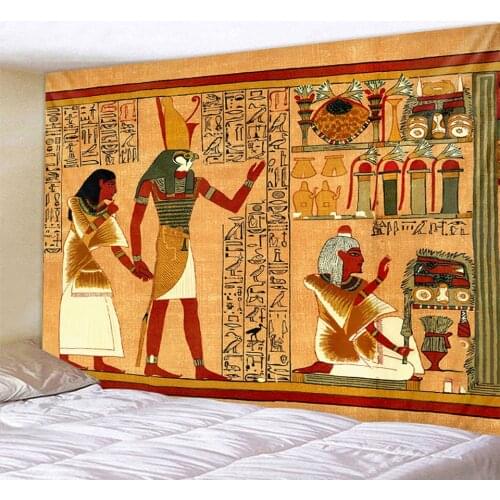 Ancient Egyptian pyramid mural home decoration tapestry psychedelic scene Bohemian decorative tapestry bed sheet wall hanging