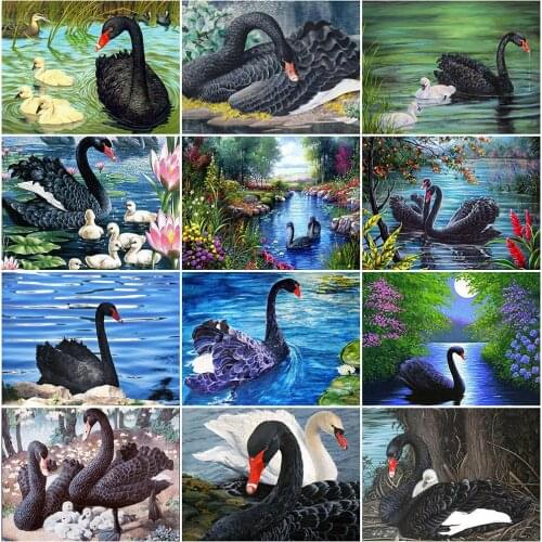 EverShine Diamond Embroidery Swan DIY 5D Diamond Painting Animal Full Square Mosaic Rhinestones Cross Stitch Handmade Gift