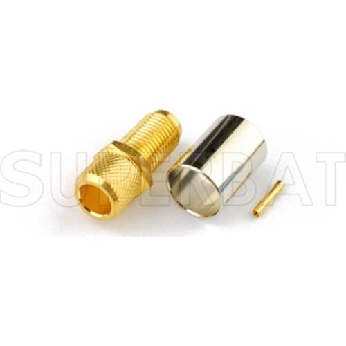 Superbat SMA Female Jack Connector Crimp for Coaxial Cable RG58 LMR195 50-5/KSR300 Goldplated