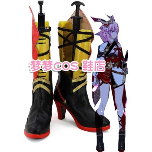 Honkai Impact 3 Yae Sakura Cosplay Long Boots Shoes Custom Made Any Size for Halloween Party Props