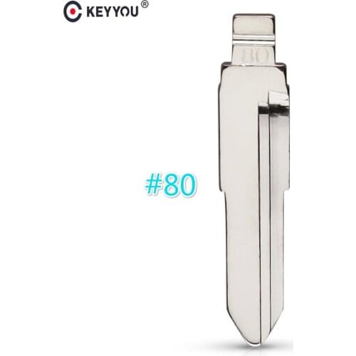 KEYYOU Universal Flip Remote Key Blade 80# Car Key Blank For Vauxhall Opel With Left Groove NO. 80 YM28