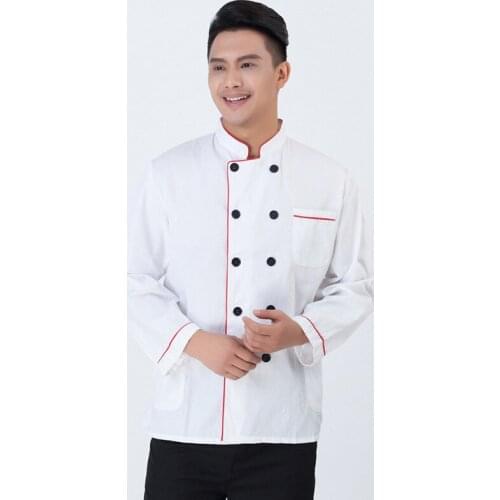 Autumn&Winter Classical Cook Clothes Restaurant Coffee Bar Man Woman Chef Jacket Long-sleeve Cook Suit Work Wear Free Shipping