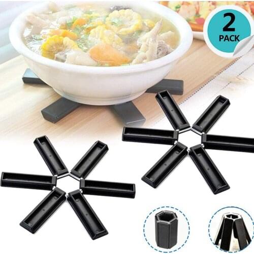 Kitchen Non-slip Folding Insulated Mat Heat Resistant Cushion Pad Trivet Pan Placemat Kitchen Heat Insulation Pad Holder Coaster