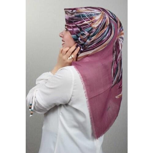 ERİPEK PATTERNED LINEN FLAMLI SCARF-PATTERN-12-AVAILABLE in