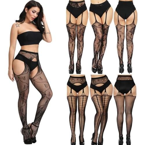 Luckymily 2019 New Women Sexy Lingerie Stripe Elastic Stockings Transparent Black Fishnet Stocking Thin 155-170cm Long Stockings