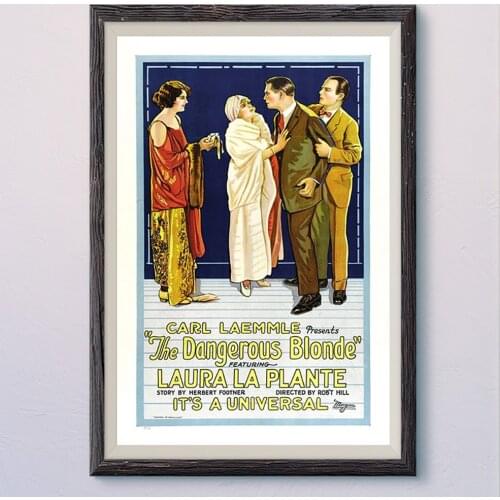 N397 THE DANGEROUS BLONDE Vintage Classic Movie Wall Silk Cloth HD Poster Art Home Decoration Gift