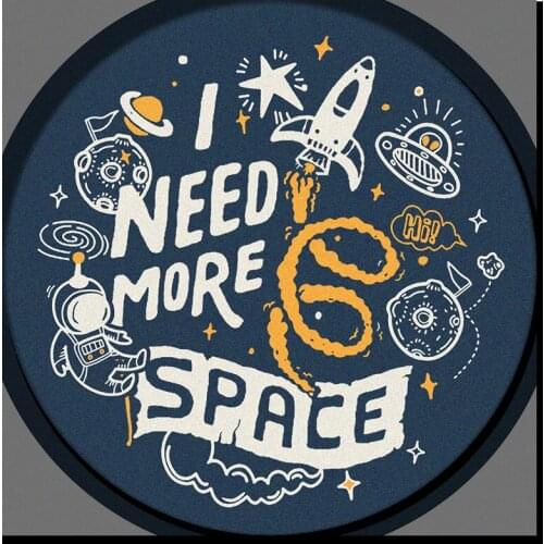 Table Mat Mouse Pad I Want To Go To Space To Illustrate Cartoons, Hand-made Computer Games, Office Round Thickened Mouse Pad