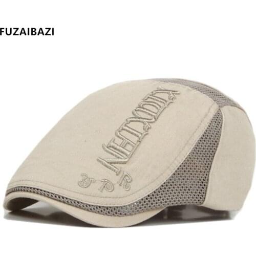FUZAIBAZI New Berets For Women Summer Fashion Mesh Breathable Berets Man Thin Leisure Visors Adjustable Size Couple Hat Chapeu