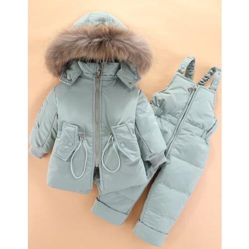 OLEKID 2021 Winter Baby Snowsuit Hooded Baby Boy Down Jacket Coat Warm Overalls Clothes Set 1-4 Years Kids Toddler Girl Jumpsuit