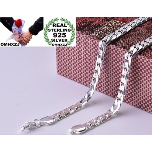 OMHXZJ Jewelry Wholesale NA328 European Fashion Hot Fine Woman Man Party Birthday Gift Figaro 925 Sterling Silver Chain Necklace