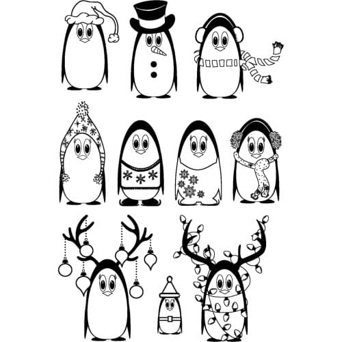 Penguin Transparent Clear Silicone Stamp for DIY scrapbooking/photo album Decorative clear stamp ST0443