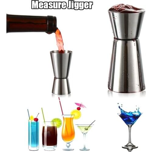15/30ml 25/50ml 20/40ml 30/50ml Stainless Steel Cocktail Shaker Measure Cup Dual Shot Drink Spirit Measure Jigger Kitchen Tools