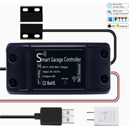 USB WiFi Smart Garage Door Alexa Voice Control Tuya Smart Life Wireless Wifi Garage Door Opener