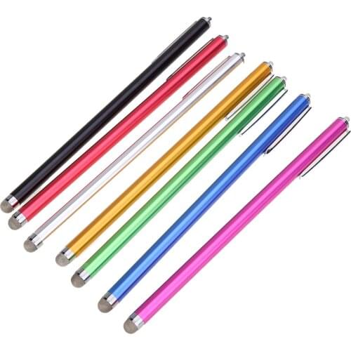 Universal Metal Micro-Fiber Touch Screen Devices Pen Stylus Capacitive Pencil for iPod/iPad/Mobile Phone/Tablet/Pad/PC