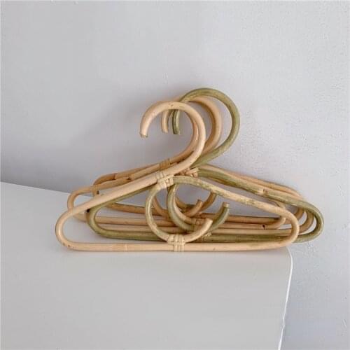 Rattan hangers for clothes Nordic Style Kids Garments Organizer Rack Children Hanger Kids Room Decor Wardrobe hangers