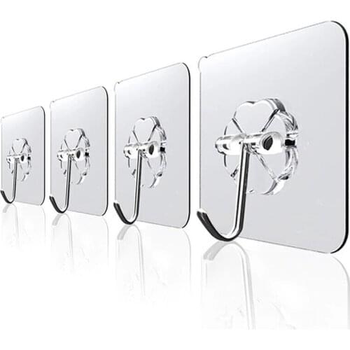 6x6cm Transparent Strong Self Adhesive Door Wall Hangers Hooks Suction Heavy Load Rack Cup Sucker for Kitchen Bathroom