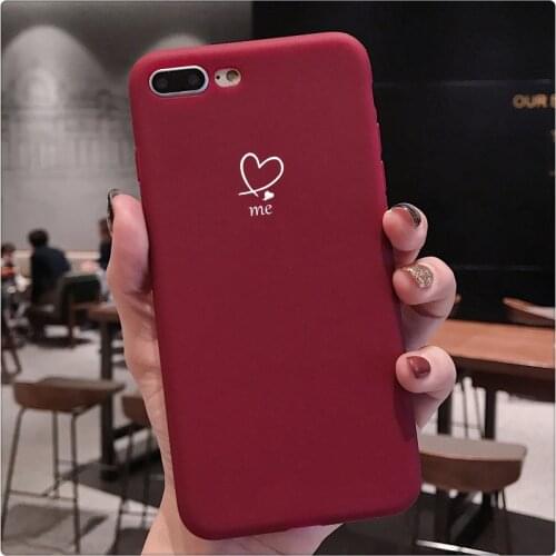 1.5mm high-quality Love Heart Case For iPhone 6 6S 7 8 Plus 11 Pro X XR XS Max Candy Color Phone Case Soft TPU Back Cover