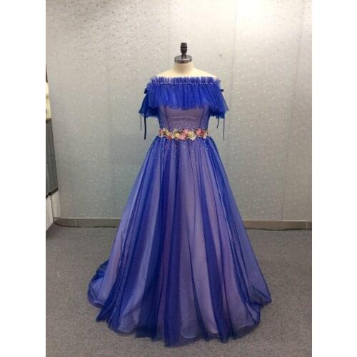 Long A-Line Off Shoulder Evening Dresses with Beads Pleated Floor Length Corset Back Purple Formal Party Dresses for Women