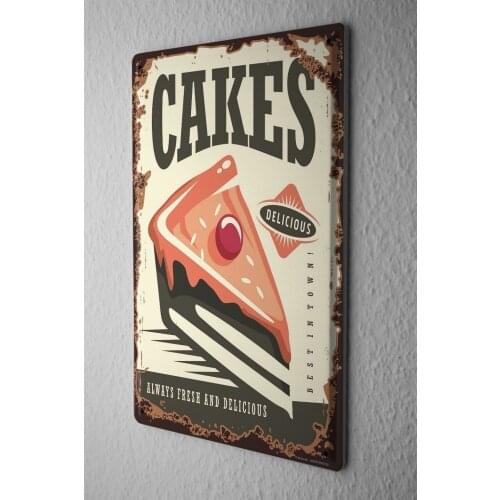 Tin Sign Food Restaurant Cakes(Visit Our Store, More Products!!!)