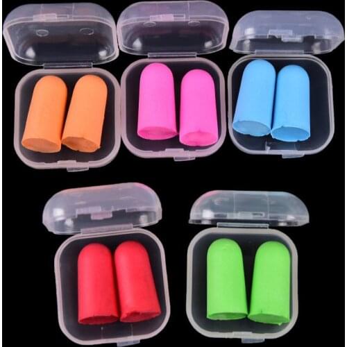 1pair Earplugs Sleeping Plugs For Travel 2PCS Anti-noise Soft Ear Plugs Sound Insulation Ear Protection Noise Reduction 5 Colors