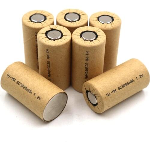 SC3000mAh 10Pcs,high power battery cell,power tool battery,Power Cell,Ni Mh,dicharge rate 10C.rechargeable battery,battery cell