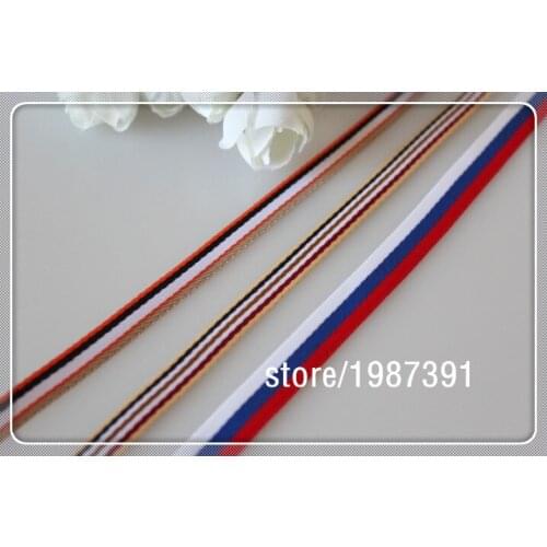 20yards/lots Christmas Ribbons 0.8cm-1.1cm stripe pattern for clothes bags and shoes accessory LS-9675