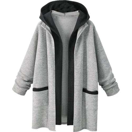 2018 winter Cardigan With Pockets Womens Clothing Soft and Comfortable Coat Knitted V-Neck Long Cardigan Female Sweater Jacket