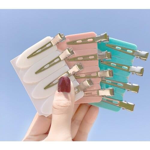 4Pcs No Bend Seamless Hair Clips Side Bangs Fix Fringe Barrette Makeup Washing Face Accessories Women Girls Styling Hairpins