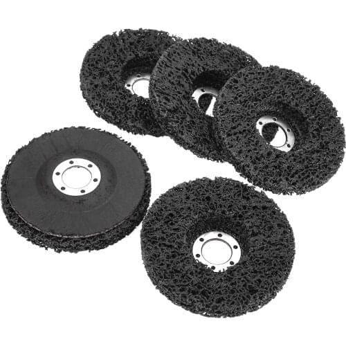 5Pcs Poly Strip Disc Abrasive Wheel Paint Rust Removal Clean Polising For Power Angle Grinder Machine Tools 40Grits 7800/min Rpm