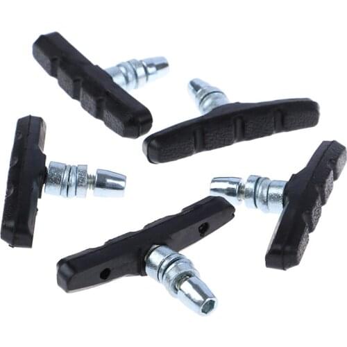5pcs Mountain Road Mute Durable Cycling Accessories Bike Brake pads MTB Bicycle Braking V-Brake Holder Shoes Rubber Blocks