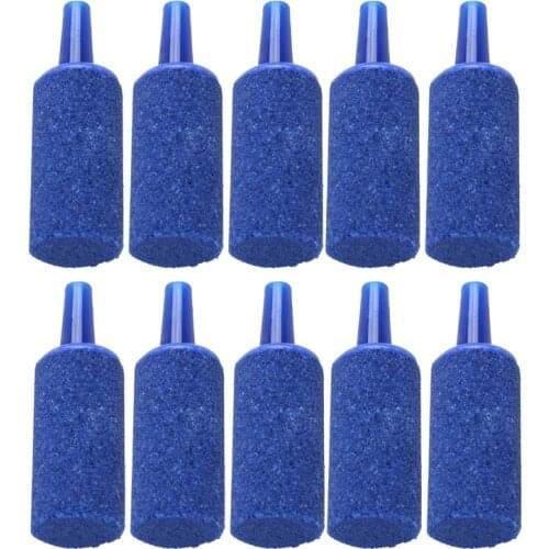 Fish Tank Mineral Bubbles Air Stone, 10 Pieces, Blue