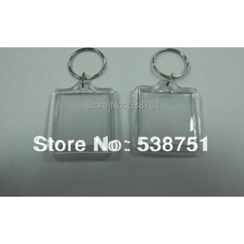 FREE SHIPPING by FEDEX 500pcs/lot Wholesale Cheap Square Acrylic Keychains Square Acrylic Keyrings Square Acrylic Keyholders